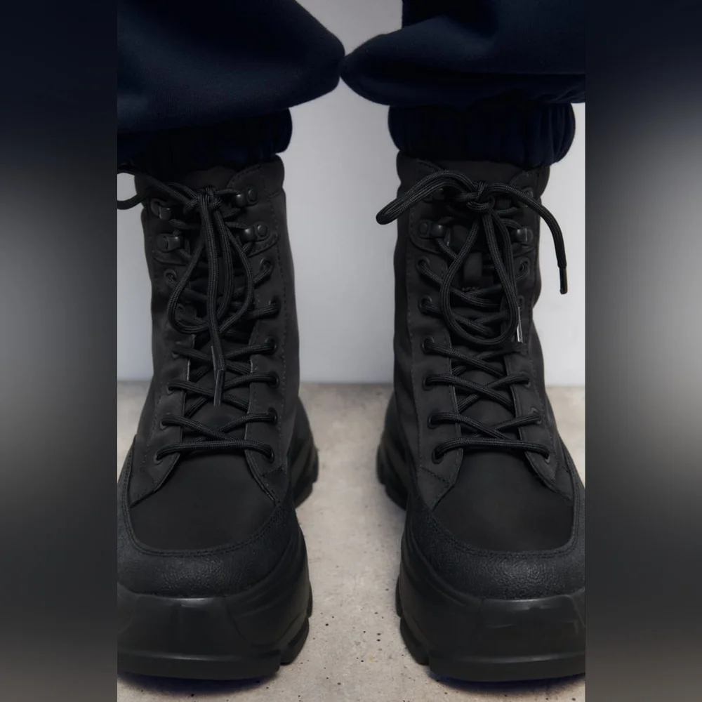 ZARA THICK-SOLED HIGH TOP SNEAKERS